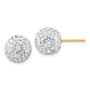 14k 10mm Disco Ball Crystal Stud Earrings