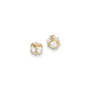 14k CZ 6mm Post Earrings