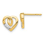 14k Heart Post Earrings