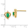 10K Diamond & Emerald Earrings