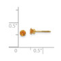 14k Madi K 3mm Citrine Birthstone Earrings