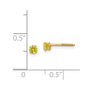 14k Madi K 3mm Synthetic Citrine Earrings