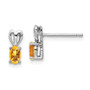 Sterling Silver Rhodium-plated Citrine Earrings