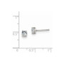 Sterling Silver Rhodium-plated 4mm Round Aquamarine Post Earrings
