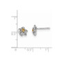 Sterling Silver Rhodium-plated Floral Citrine Post Earrings