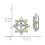 Sterling Silver Rhodium Diam. & Peridot Earring Jacket