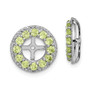 Sterling Silver Rhodium Diam. & Peridot Earring Jacket