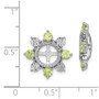 Sterling Silver Rhodium Peridot Earring Jacket