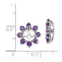 Sterling Silver Rhodium Amethyst Earring Jacket