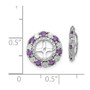 Sterling Silver Rhodium Amethyst Earring Jacket