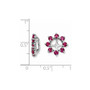 Sterling Silver Rhodium Created Ruby Earring Jacket