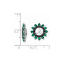 Sterling Silver Rhodium Created Emerald & Black Sapphire Earring Jacket