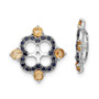 Sterling Silver Rhodium Citrine & Black Sapphire Earring Jacket