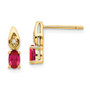 14k Ruby Diamond Earring