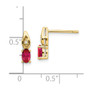14k Ruby Diamond Earring