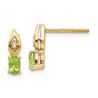 14k Peridot Diamond Earring