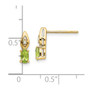 14k Peridot Diamond Earring