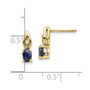 14k Sapphire Diamond Earring