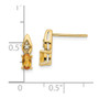 14k Citrine Diamond Earring