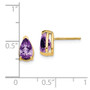 14k 8x5mm Pear Amethyst Earrings