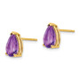 14k 9x6mm Pear Amethyst Earrings