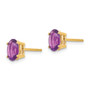 14k 7x5mm Oval Amethyst Earrings