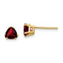 14k 5mm Trillion Garnet Earrings