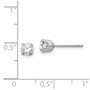 Inverness 14k White Gold 5mm CZ Post Earrings