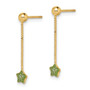 14k Madi K Enameled Star Chain Dangle Post Earrings