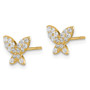 14k Madi K Butterfly CZ Post Earrings