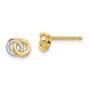 14k w/Rhodium Madi K Intertwined Circles Post Earrings