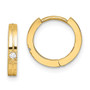 14k Madi K CZ Hinged Hoop Earrings