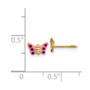 14k Madi K Pink Enameled Butterfly Earrings