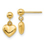 14k Madi K Puffed Heart Dangle Earrings
