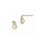 14k Madi K CZ Children's Heart Post Earrings