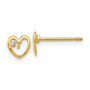 14k Madi K CZ Children's Heart Post Earrings