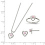 Sterling Silver Childs 15 Necklace, Earrings & Size 3 Ring Set