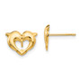 14k Madi K Heart Dolphins Post Earrings