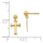 14k Madi K Cross Dangle Post Earrings