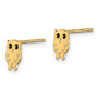 14k Madi K Black CZ Owl Post Earrings