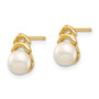 14k Madi K 5-6mm White Button FW Cultured Pearl Post Dangle Earrings