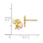 14k Madi K Polished & Rhodium Cupid Heart Post Earrings