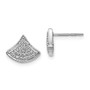 14k White Gold Diamond Fancy Post Earrings