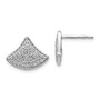 14k White Gold Diamond Fancy Post Earrings