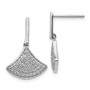 14k White Gold Diamond Fancy Post Earrings