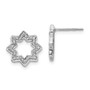 14k White Gold Diamond Fancy Star Earrings