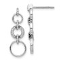 14k White Gold Diamond Fancy Dangle Earrings