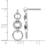 14k White Gold Diamond Fancy Dangle Earrings