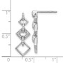 14k White Gold Diamond Fancy Dangle Earrings