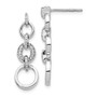 14k White Gold Diamond Fancy Dangle Earrings